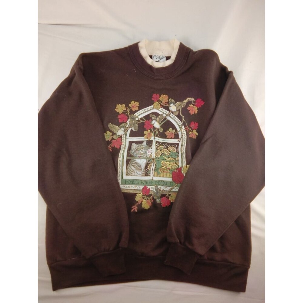 women Whim Z Sweatshirt Brown Size Large Cat